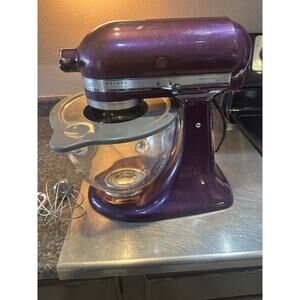 Kitchenaid Deluxe Edition 5QT 325W Plumberry Mixer With Glass Bowl